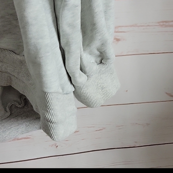 Nap Loungwear Gray Cotton Oversized Baggy Sweatshirt Drawstring Pocket M-L - Picture 7 of 8